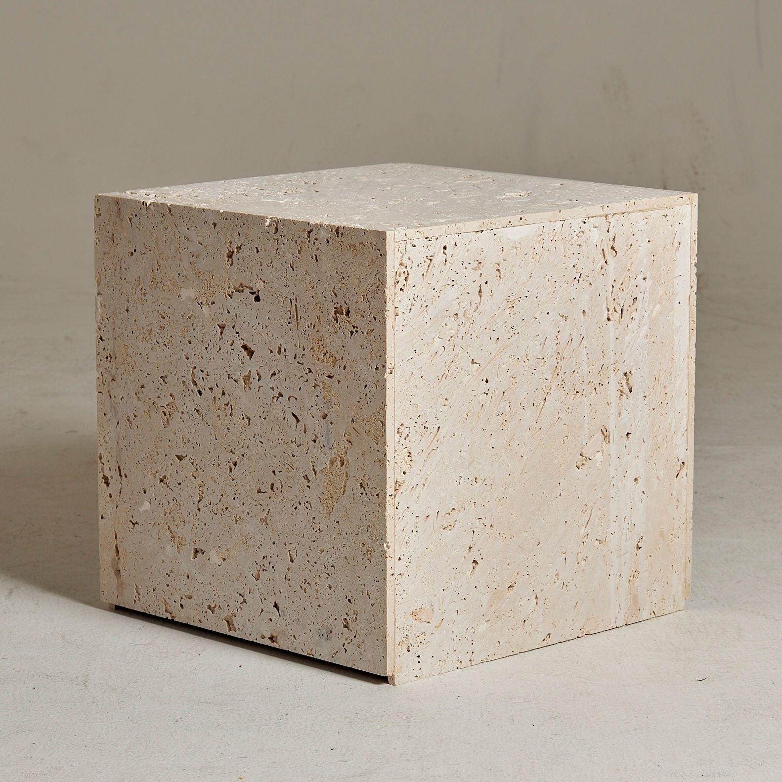 Bursa Travertine Side Table